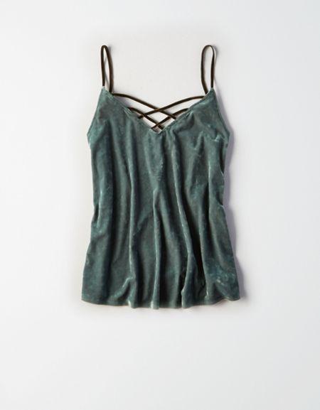 American Eagle Outfitters Ae Strappy Velvet Cami