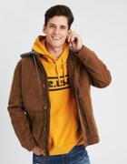 American Eagle Outfitters Ae Canvas Fleece Hood Jacket