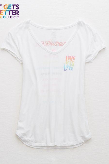 American Eagle Outfitters Aerie Pride Tee
