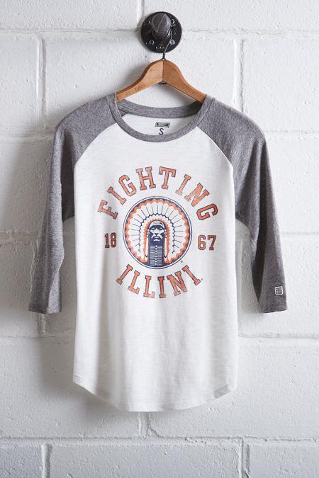 Tailgate Illinois Fighting Illini Baseball Shirt