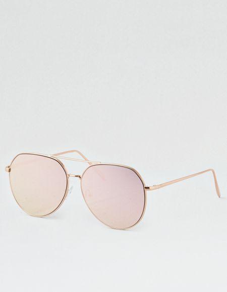 American Eagle Outfitters Rose Gold Aviator Sunglasses