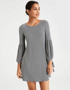 American Eagle Outfitters Ae Long Sleeve Lace Up Back Shift Dress