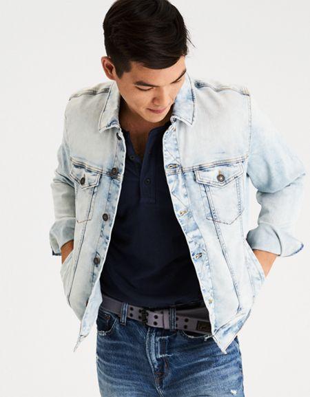 American Eagle Outfitters Ae Cloud Wash Denim Jacket