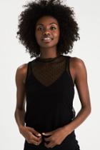 American Eagle Outfitters Ae Soft & Sexy Mesh Mock-neck Top
