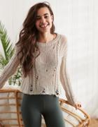 Aerie Distressed Cable Sweater