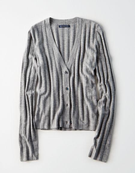 American Eagle Outfitters Ae Cropped Rib Cardigan