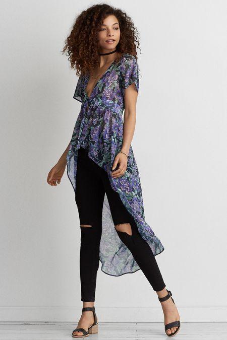 American Eagle Outfitters Ae Maxi Kimono