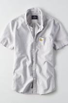 American Eagle Outfitters Ae Patch Solid Short Sleeve Shirt