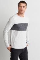 American Eagle Outfitters Ae Long Sleeve Chest Stripe T-shirt