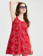 American Eagle Outfitters Ae Tie Strap Eyelet Shift Dress