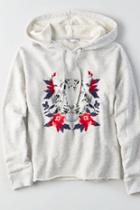 American Eagle Outfitters Ae Soft & Sexy Embroidered Crop Hoodie