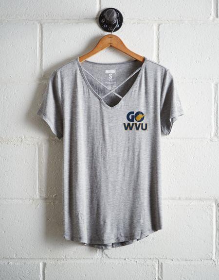 Tailgate Women's Wvu Cage Front Tee