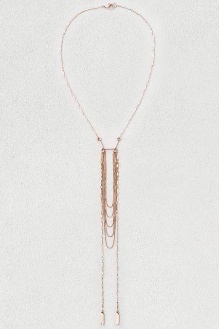 American Eagle Outfitters Ae Layered Long Gold Necklace
