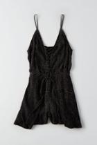 American Eagle Outfitters Ae Lace-up Overlay Romper