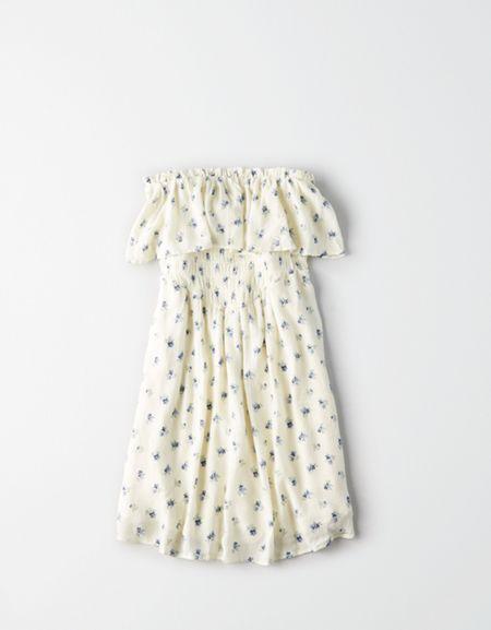 American Eagle Outfitters Ae Smocked Overlay Dress