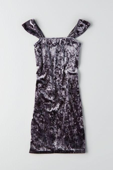 American Eagle Outfitters Don't Ask Why Velvet Cap Sleeve Dress