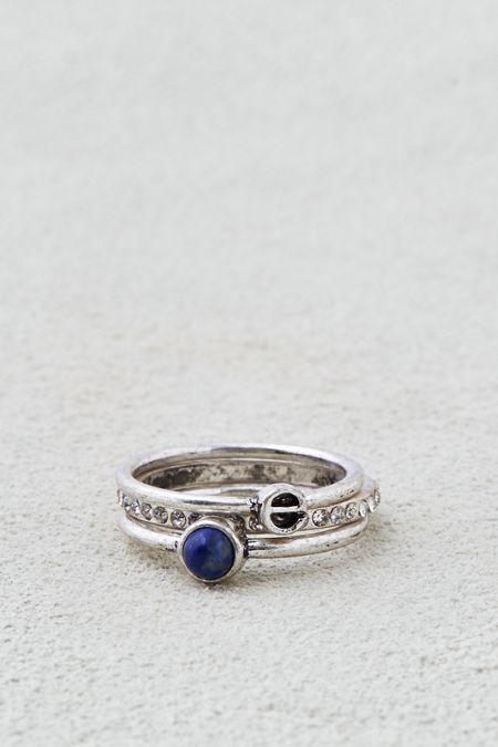 American Eagle Outfitters Ae E Initial Ring Set