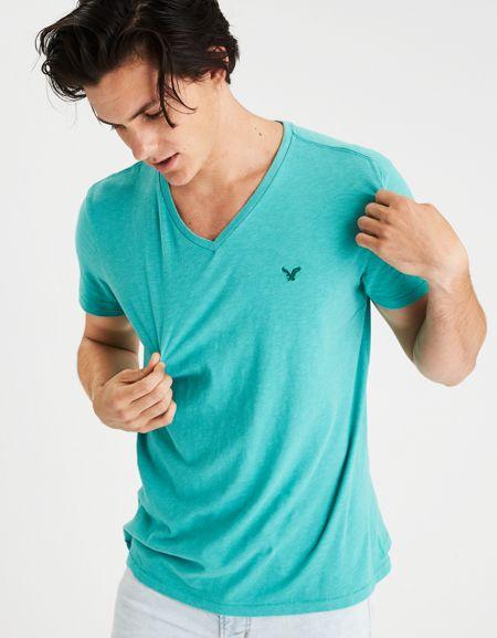 American Eagle Outfitters Ae Slub V-neck T-shirt