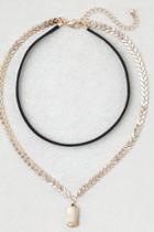 American Eagle Outfitters Ae Chevron Chain Layered Necklace