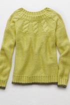Aerie Pop Color Cable Knit Sweater