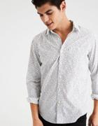 American Eagle Outfitters Ae Printed Poplin Shirt