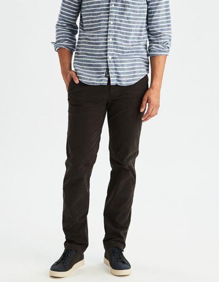 American Eagle Outfitters Ae Extreme Flex Relaxed Straight Khaki Pant