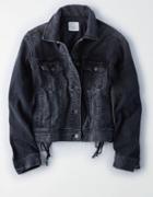 American Eagle Outfitters Ae Lace-up-back Denim Jacket