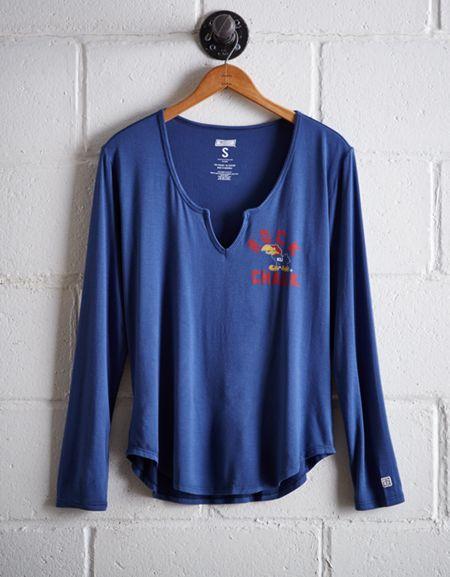 Tailgate Women's Kansas Split Neck T-shirt
