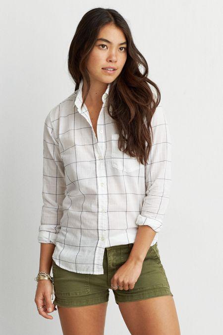American Eagle Outfitters Ae Lightweight Boyfriend Shirt