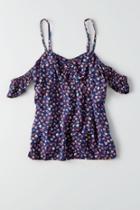 American Eagle Outfitters Ae Cold Shoulder Cutout Top