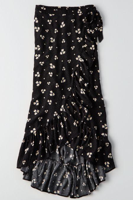 American Eagle Outfitters Ae Ruffle Maxi Skirt