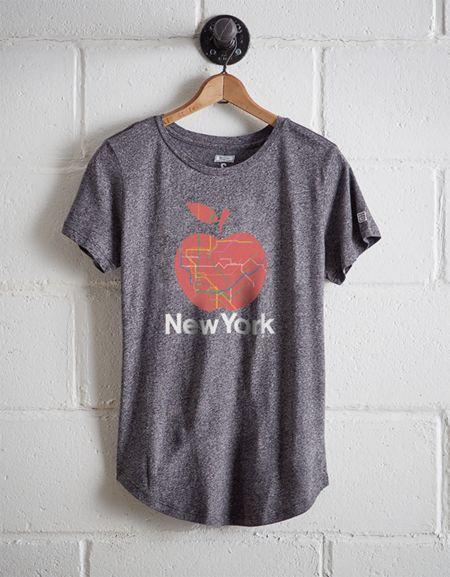 Tailgate Women's Nyc Apple Map T-shirt