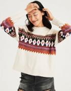 American Eagle Outfitters Ae Pattern Pullover Sweater