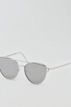 American Eagle Outfitters Ae Silver Winged Metal Sunglasses