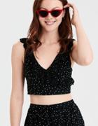 American Eagle Outfitters Ae Lace Ruffle Crop Top