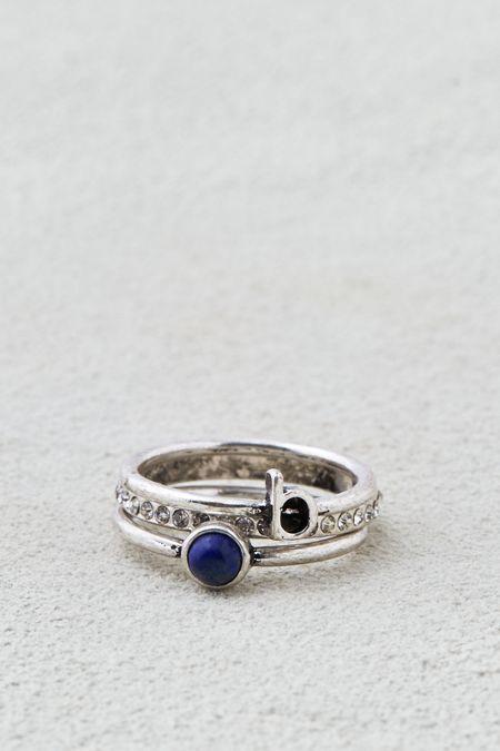 American Eagle Outfitters Ae B Initial Ring Set