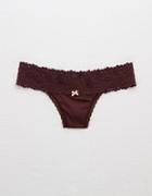 Aerie Shine Thong + Boho Lace