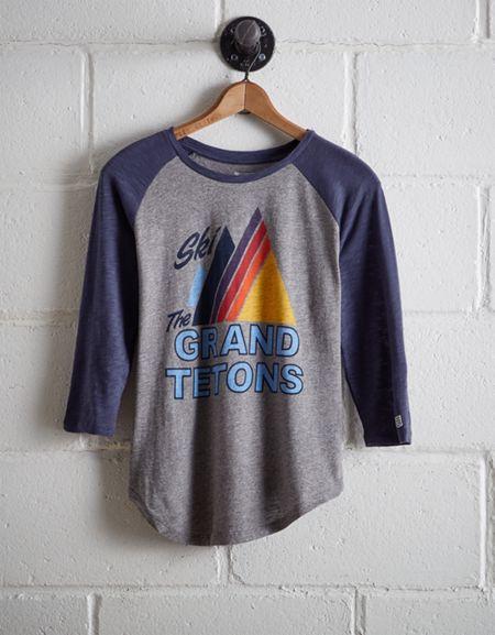 Tailgate Women's Ski Grand Tetons Baseball Shirt