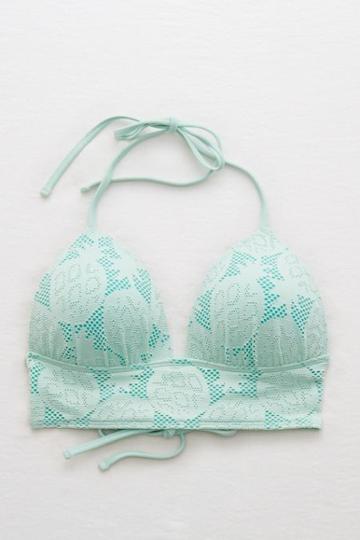 Aerie Perky Triangle Pineapple Bikini Top