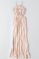 American Eagle Outfitters Ae Hi-neck Side Cutout Maxi Dress