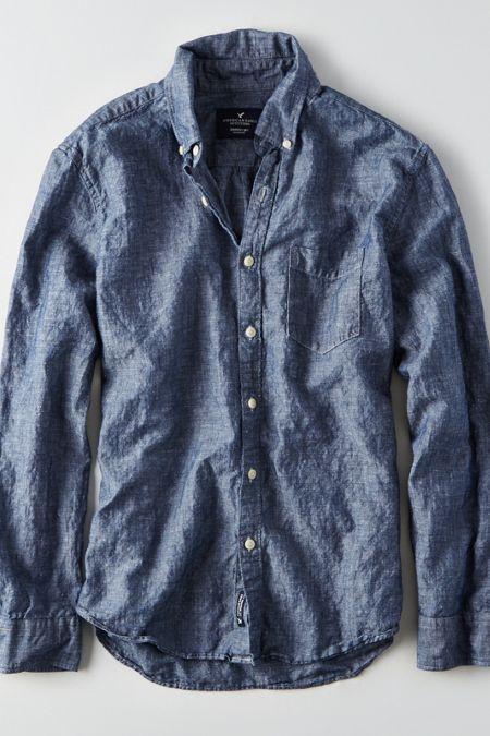 American Eagle Outfitters Ae Classic Linen Shirt
