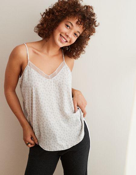 Aerie Printed Satin Tank