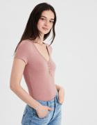 American Eagle Outfitters Ae Soft & Sexy Cinch Front Henley Bodysuit