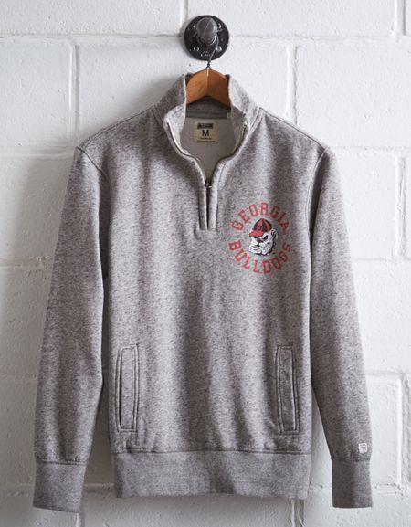 Tailgate Men's Georgia Half-zip Fleece Popover