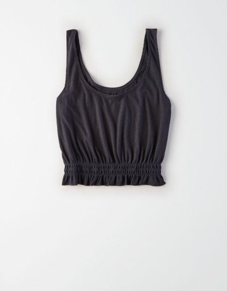 American Eagle Outfitters Ae Bubble Cropped Tank Top