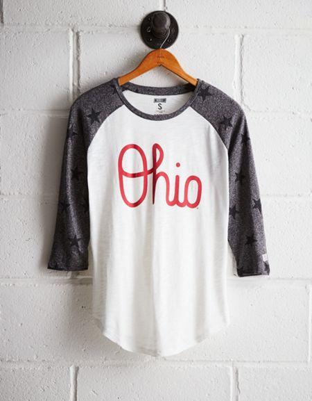 Tailgate Women's Osu Star Print Baseball Shirt