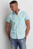 American Eagle Outfitters Ae Linen Short Sleeve Shirt