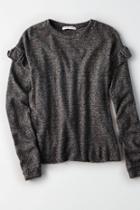 American Eagle Outfitters Ae Ruffle Shoulder Sweater