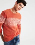 American Eagle Outfitters Ae Acid Wash Chest Stripe Sweater