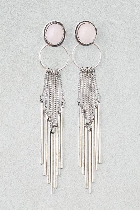 American Eagle Outfitters Ae Stone & Hoop Dangle Earrings